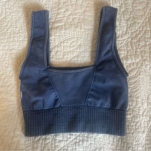 Free People Movement Good Karma Square Neck Bra in Navy Women’s Size XS/S
